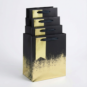 Black & Gold Distressed Gift Bag