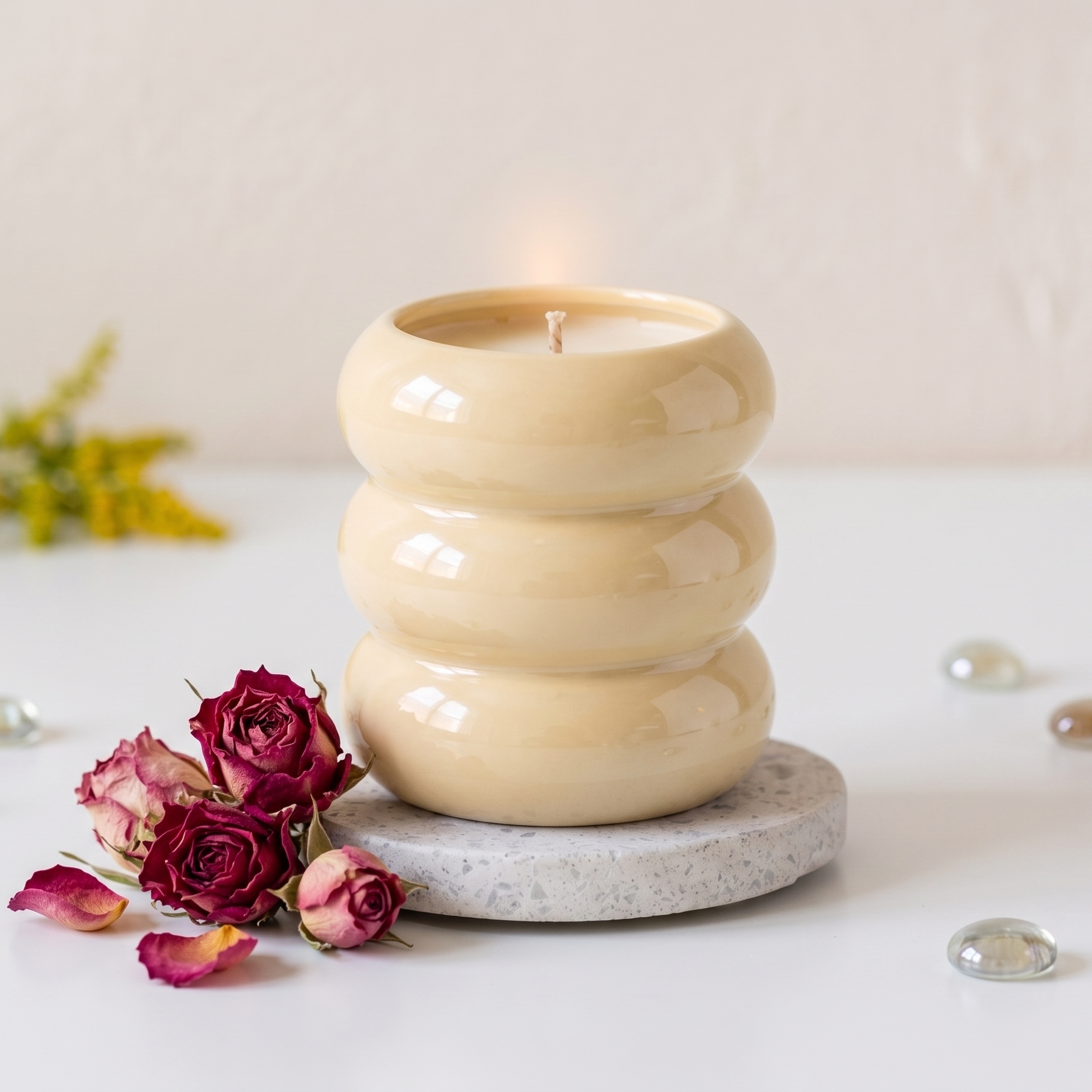 Doughnut Ceramic Soy Wax Scented Candle Jar –280g Luxury Candle