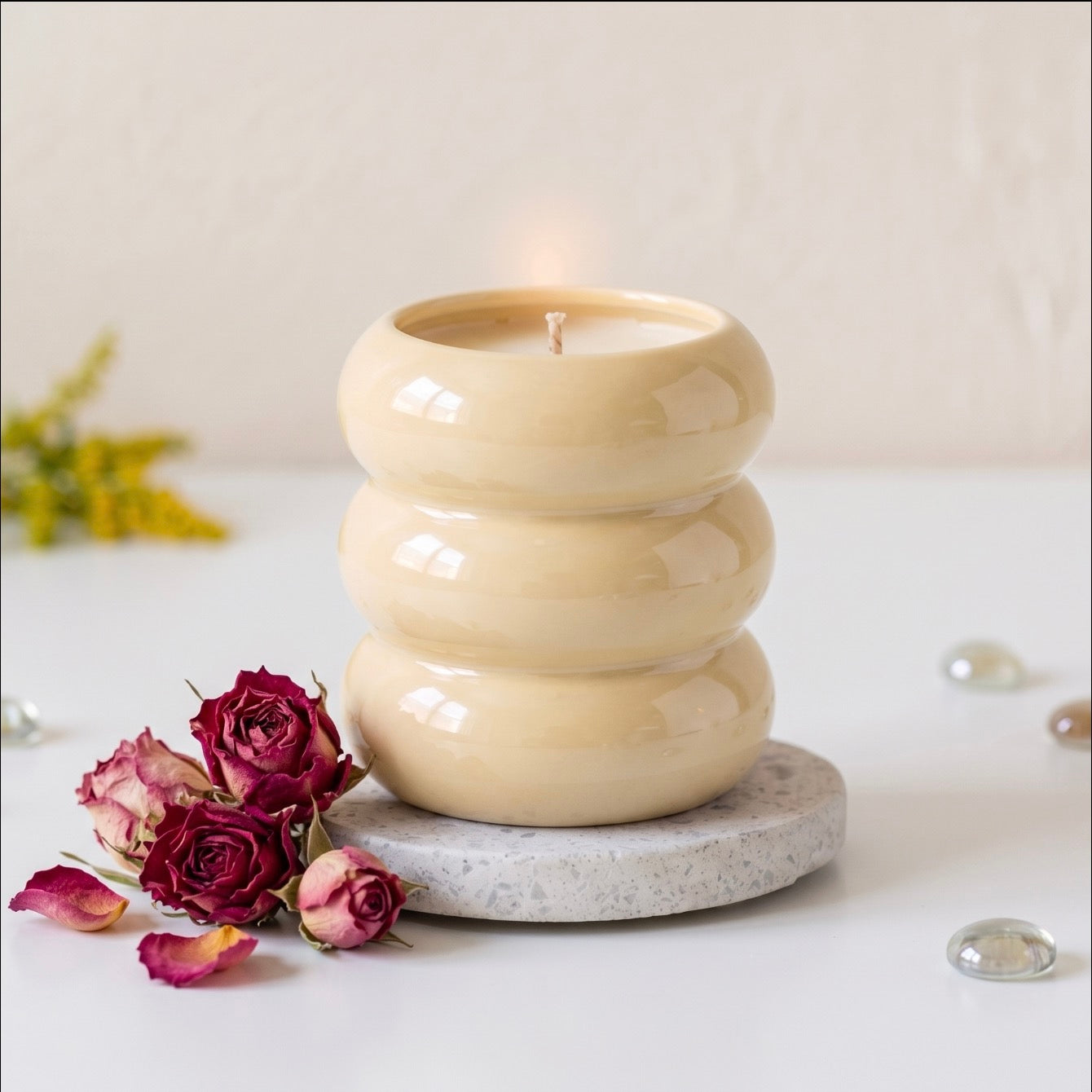 Doughnut Ceramic Soy Wax Scented Candle Jar –280g Luxury Candle