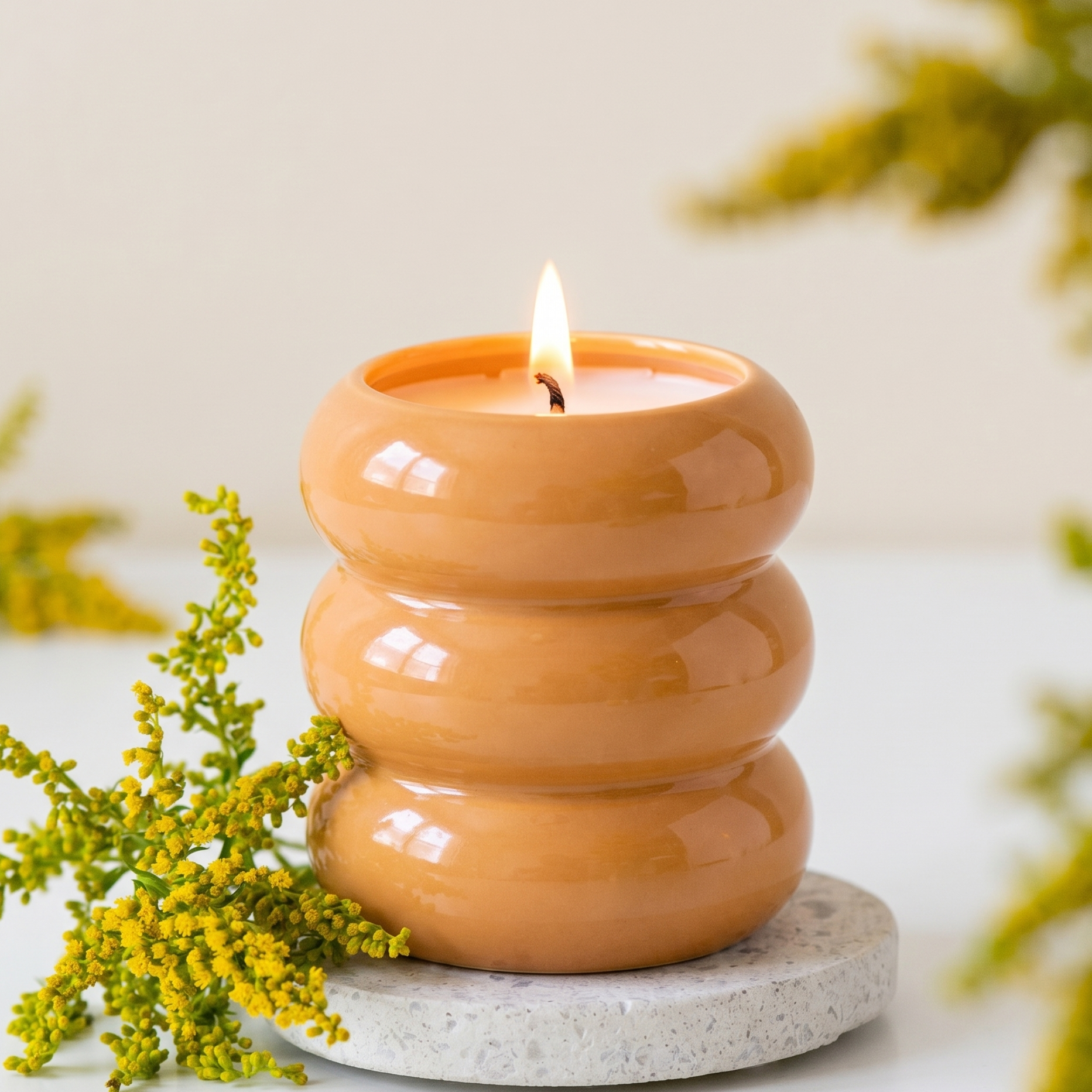 Doughnut Ceramic Soy Wax Scented Candle Jar –280g Luxury Candle