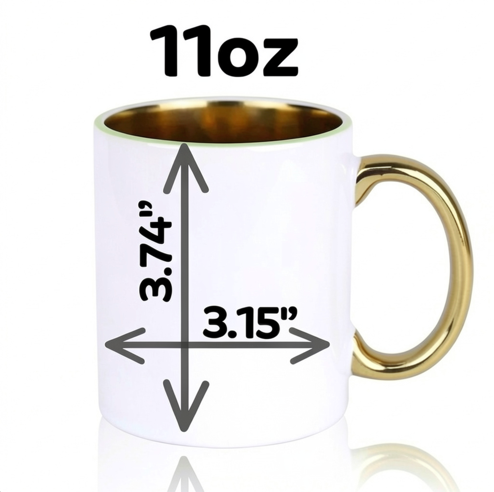 Personalised Drumbeat Art with Custom Name – Two Tone Gold Ceramic Mug