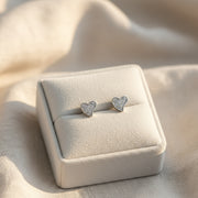 Heart Silver Studs