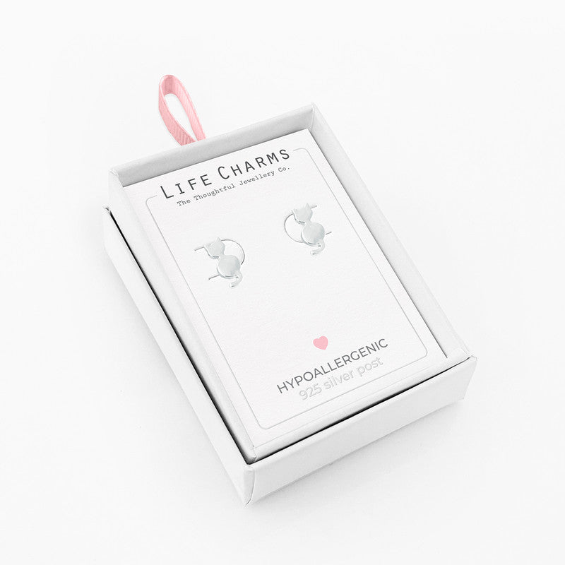 Cat Stud Earrings