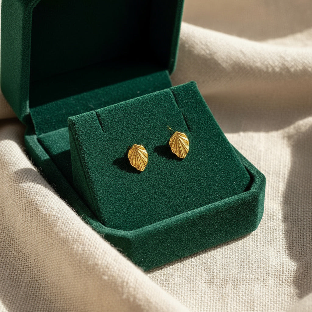 Tropical Leaf  Stud Earrings