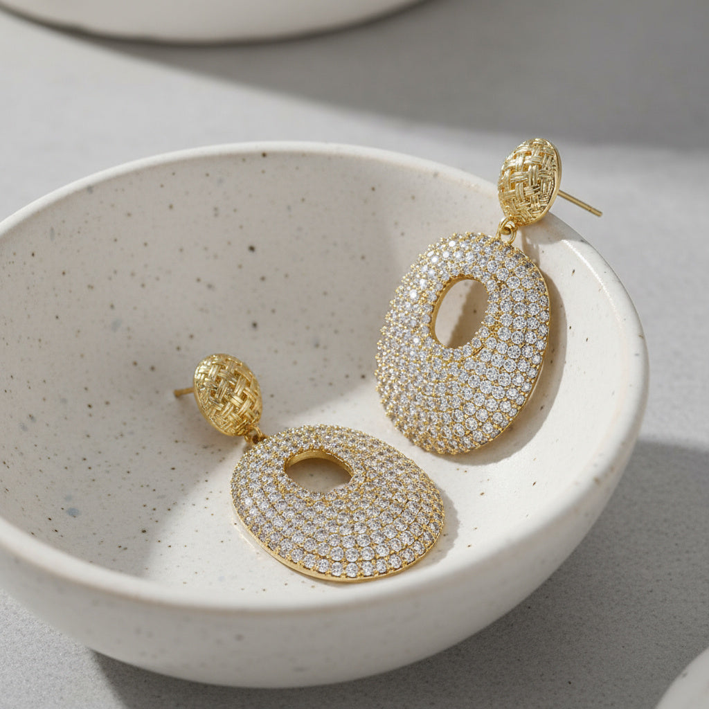 Freya Gold Sparkle Earrings