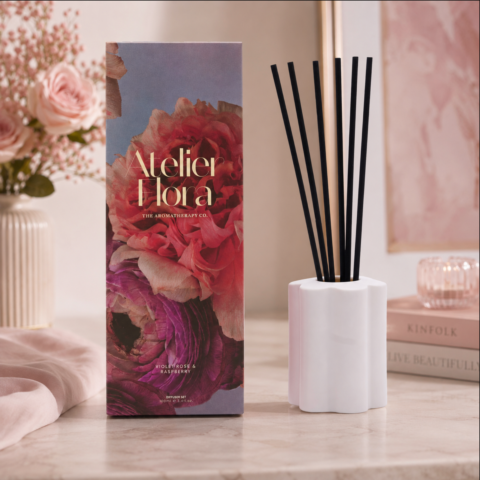 Atelier Flora 100ml Diffuser – Violet & Rose
