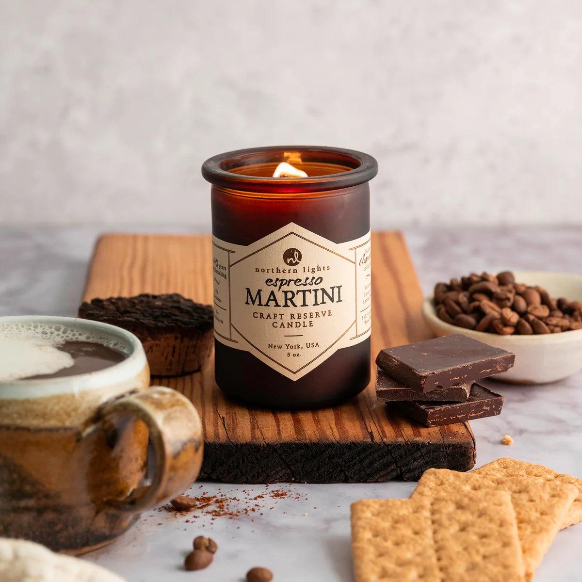 Northern Lights 5oz Candle Woodwick Spirit Jar - Espresso Martini