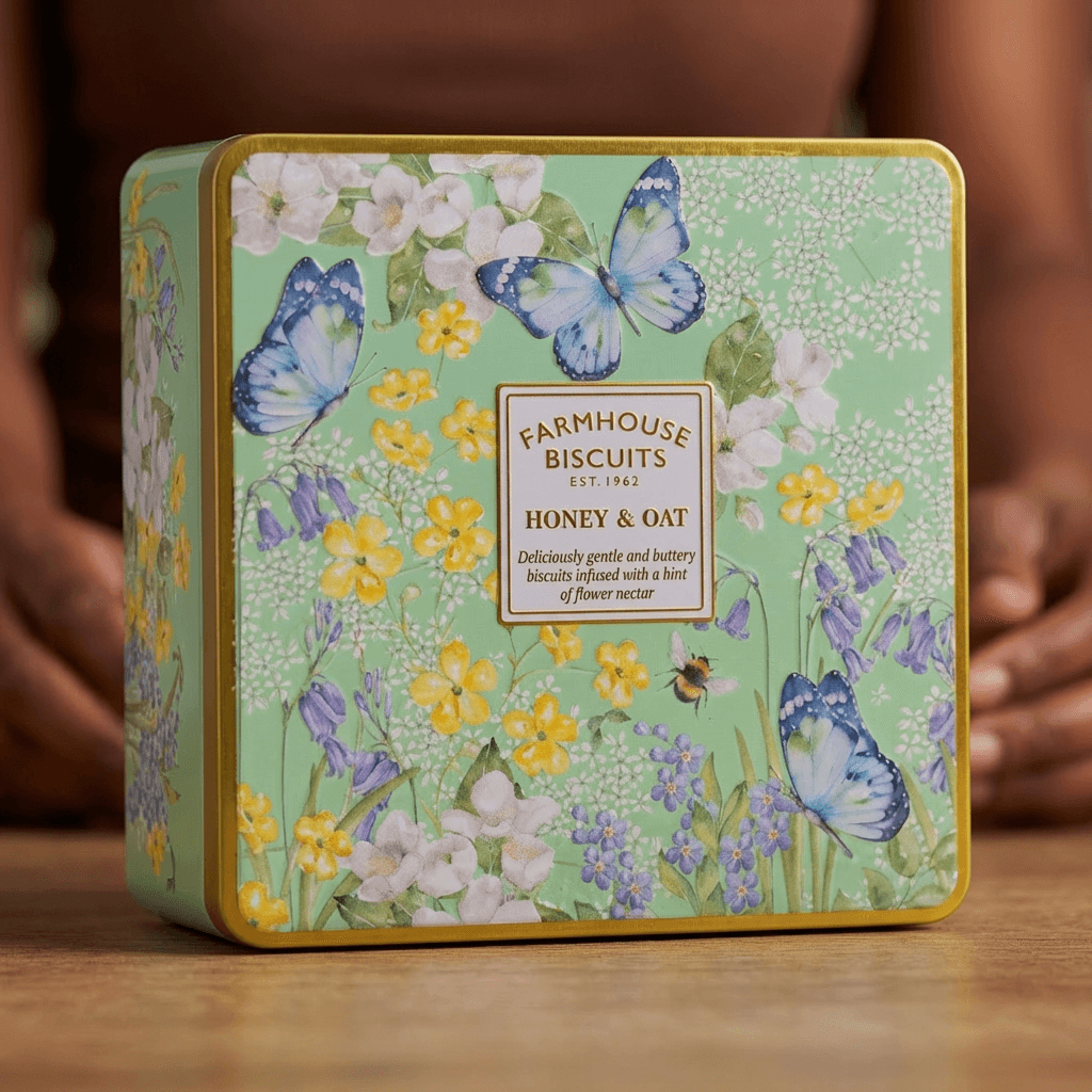 Farmhouse Biscuits Honey & Oat Tin – 250g