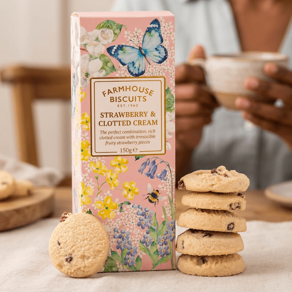Farmhouse English Garden Biscuit Carton – 150g