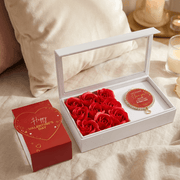 Love You More – Flower & Bracelet Gift Set