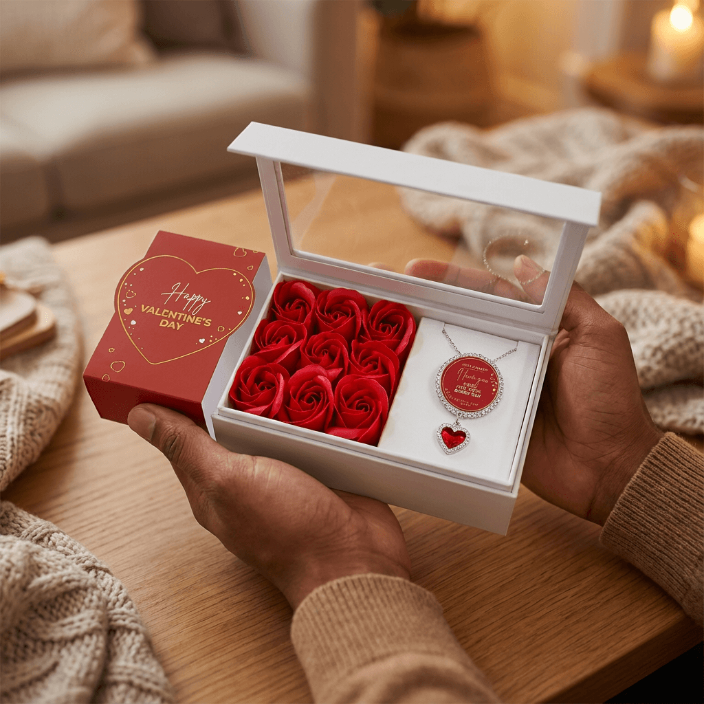 Love You More – Flower & Bracelet Gift Set