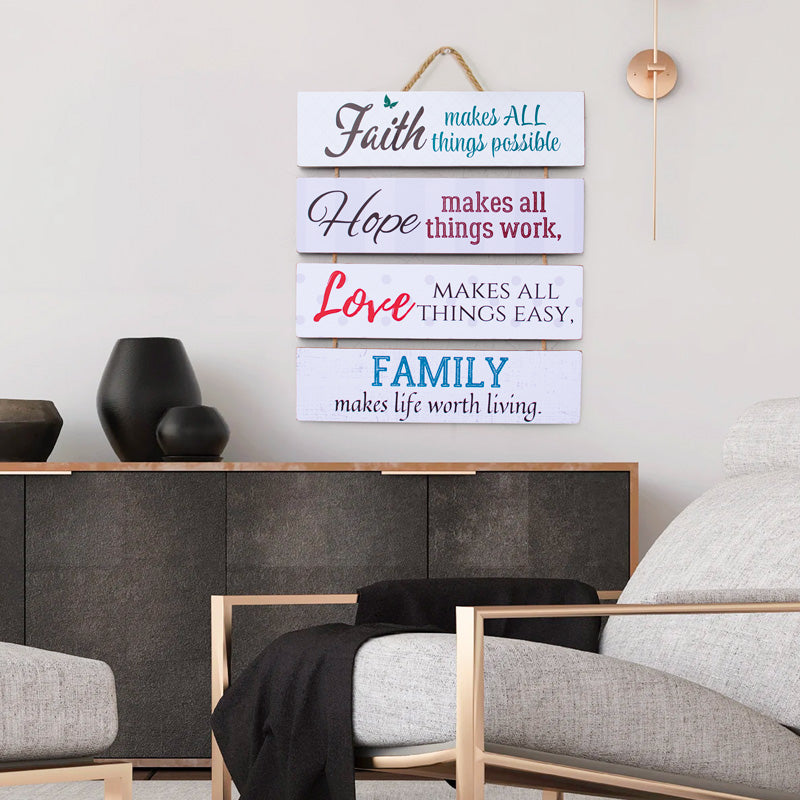 Family Makes Life Worth Living Wall Hanging Plaque