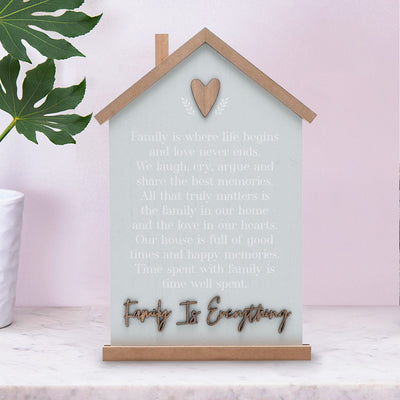 Moments House Verse Plaque - Family Is Everything