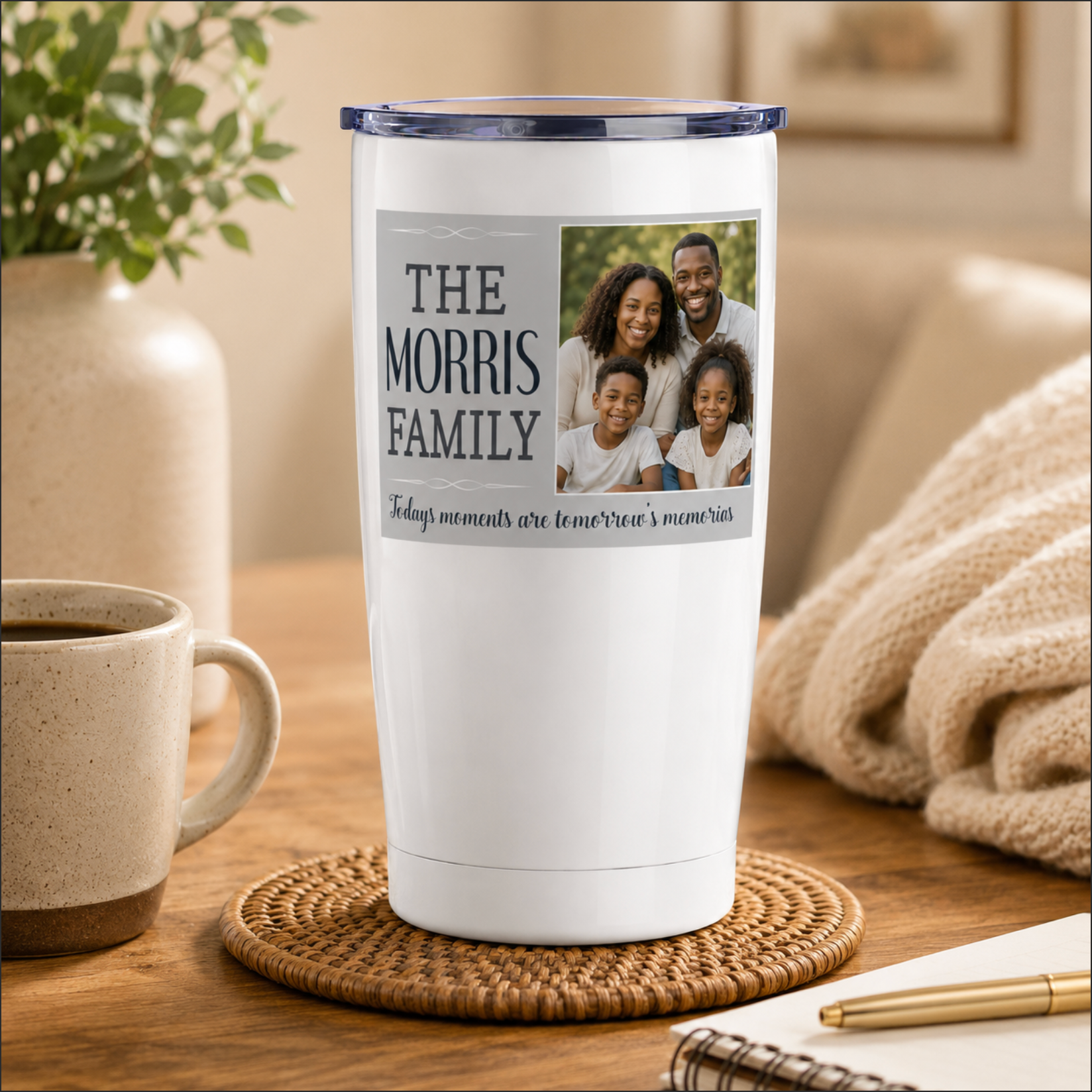 Cherished Memories Personalised Photo Insulated Tumbler – 20oz Stainless Steel Travel Mug