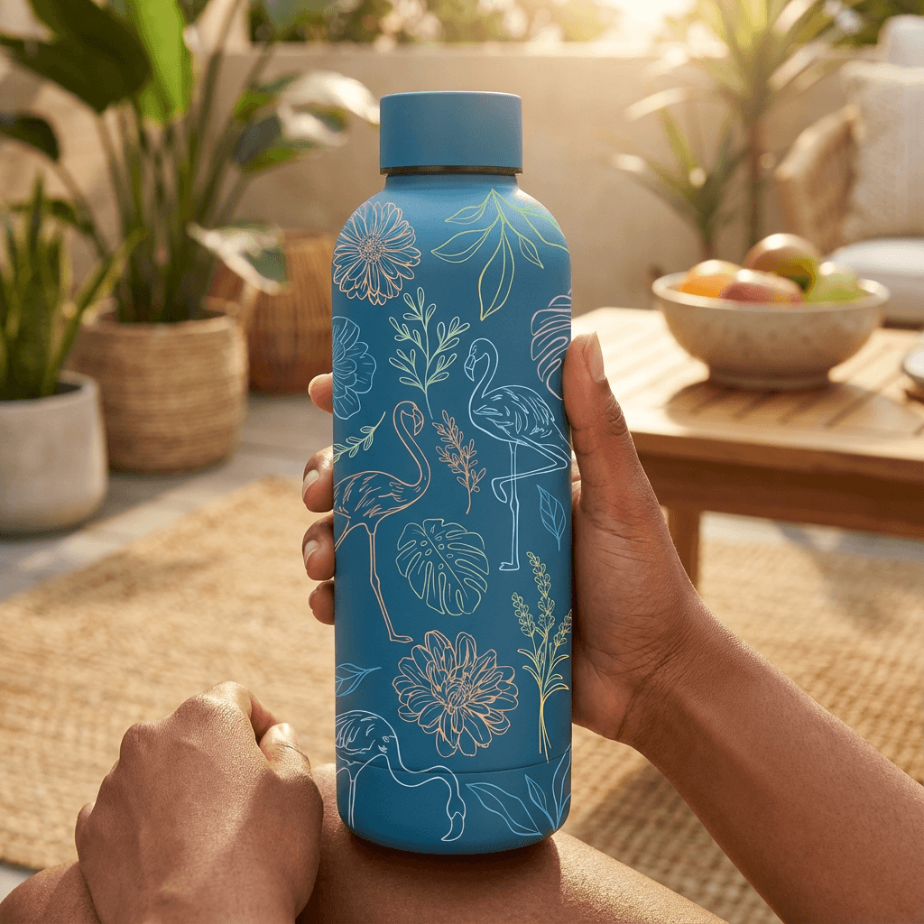 The Art Carte Insulated Bottle - 500ml Blue Edition