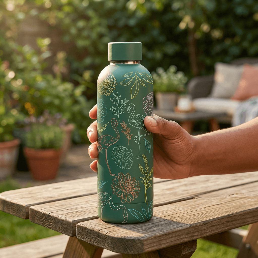 The Art Carte Insulated Bottle - 500ml Green Edition