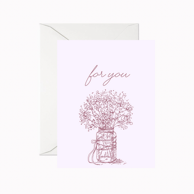 For You Flower Bunch Greeting Card