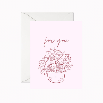 For You Flower Bunch Greeting Card