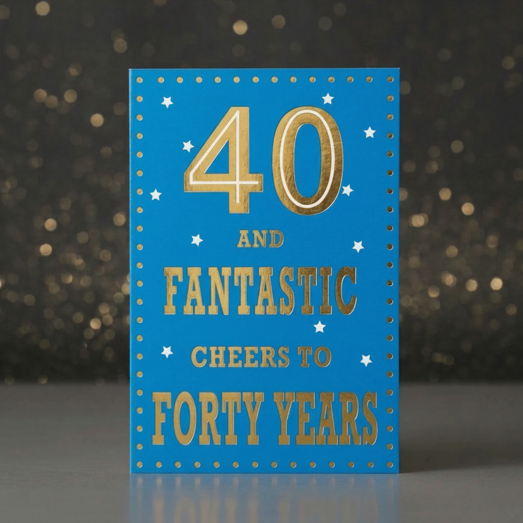 Forty & Strong – Milestone Card For Him