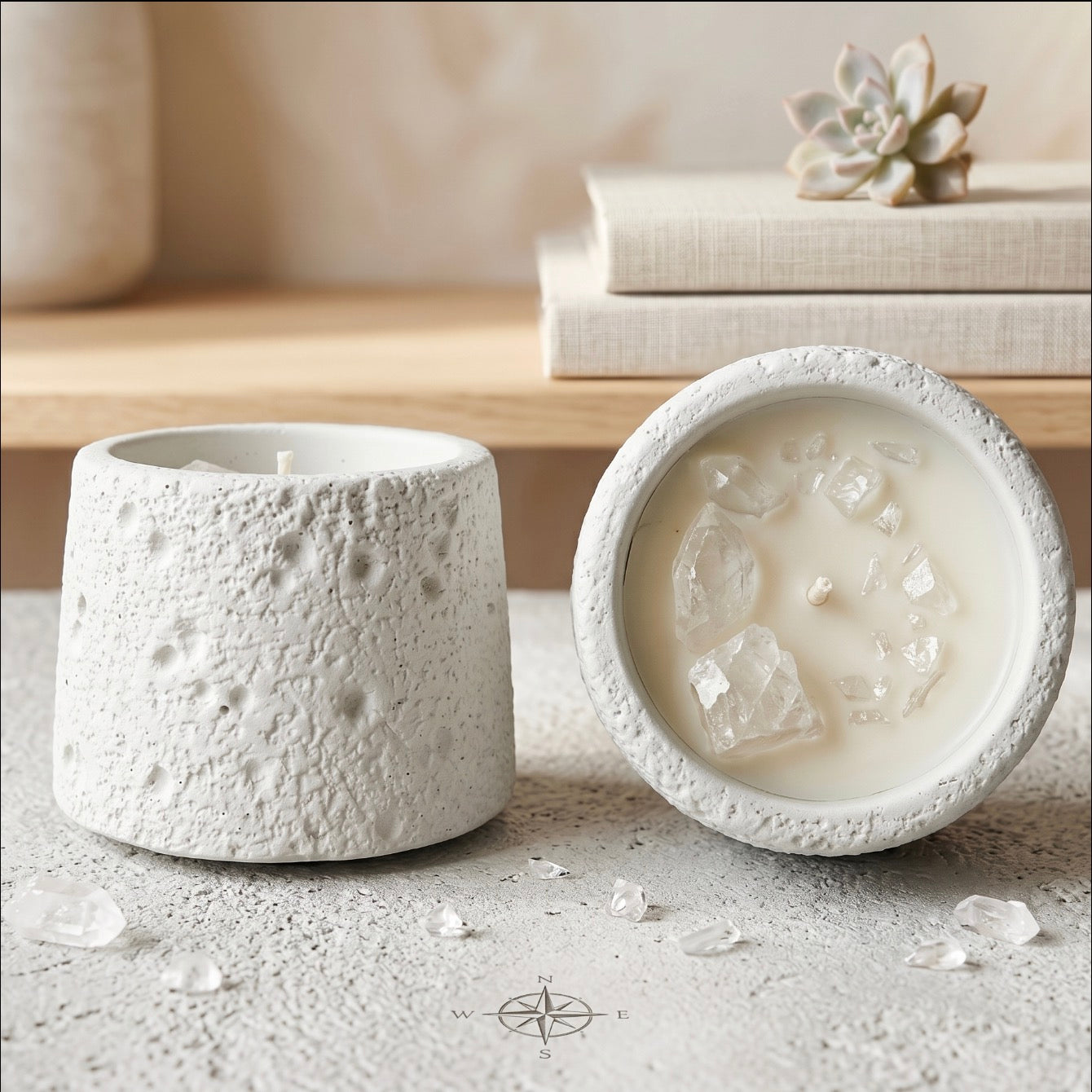 Stone Finish Scented Candle Jar – 210g Small Luxury Candle