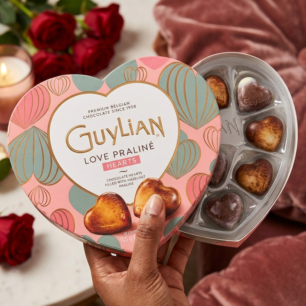 Guylian Love Praliné Hearts – Belgian Chocolate Heart Box (105g)