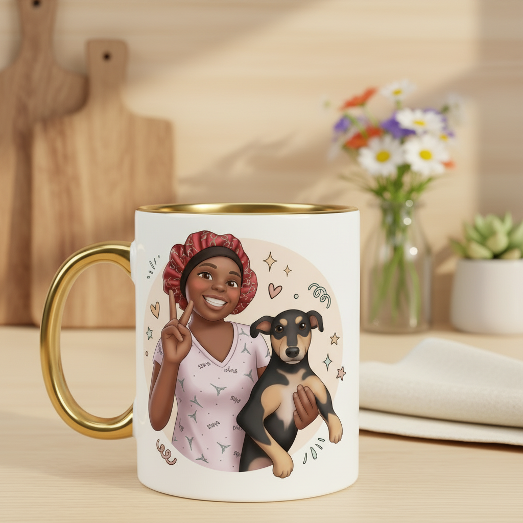Personalised Gold Photo Mug