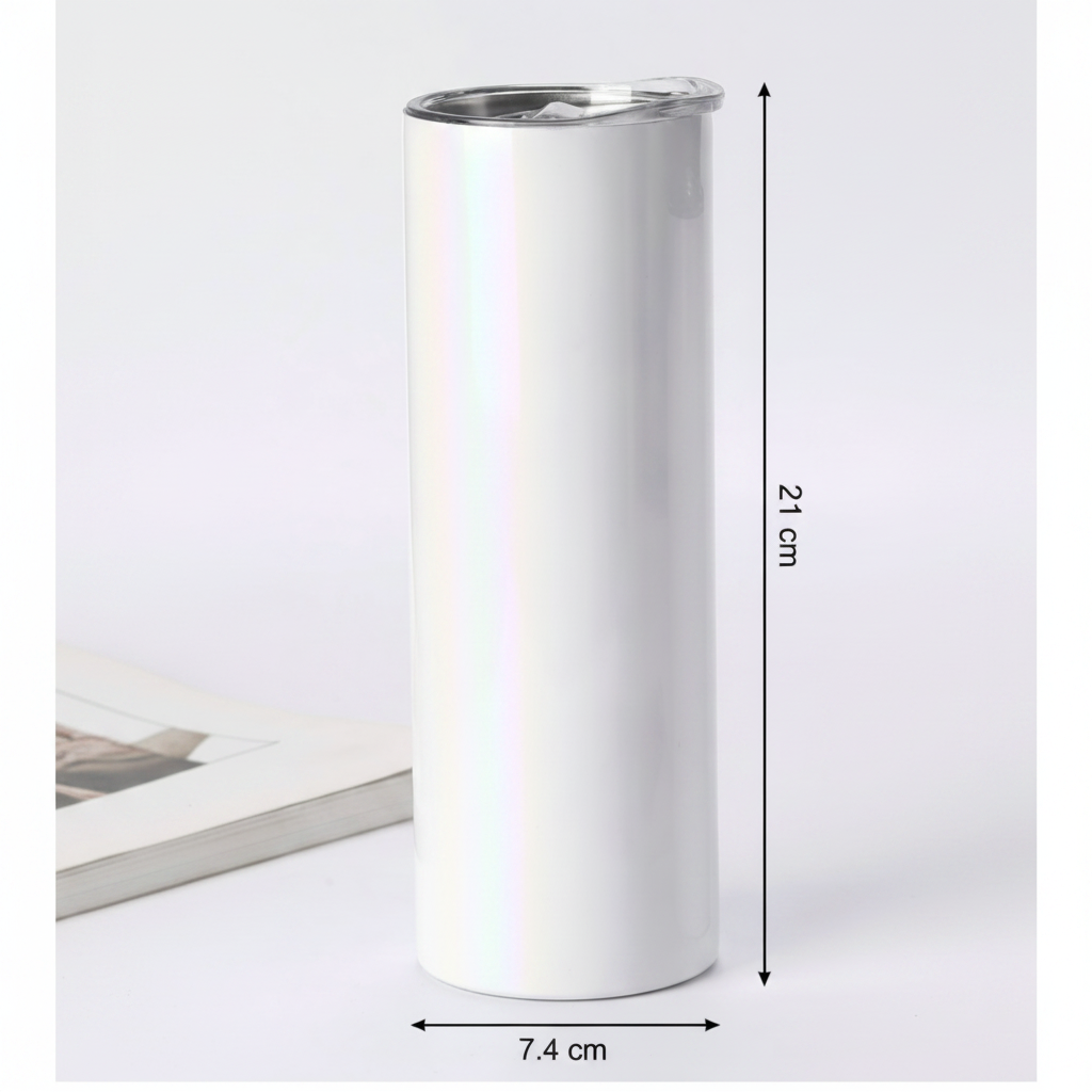 Personalised Slim Power Girl’s Stainless Steel Tumbler – 20 oz with Photo & Name