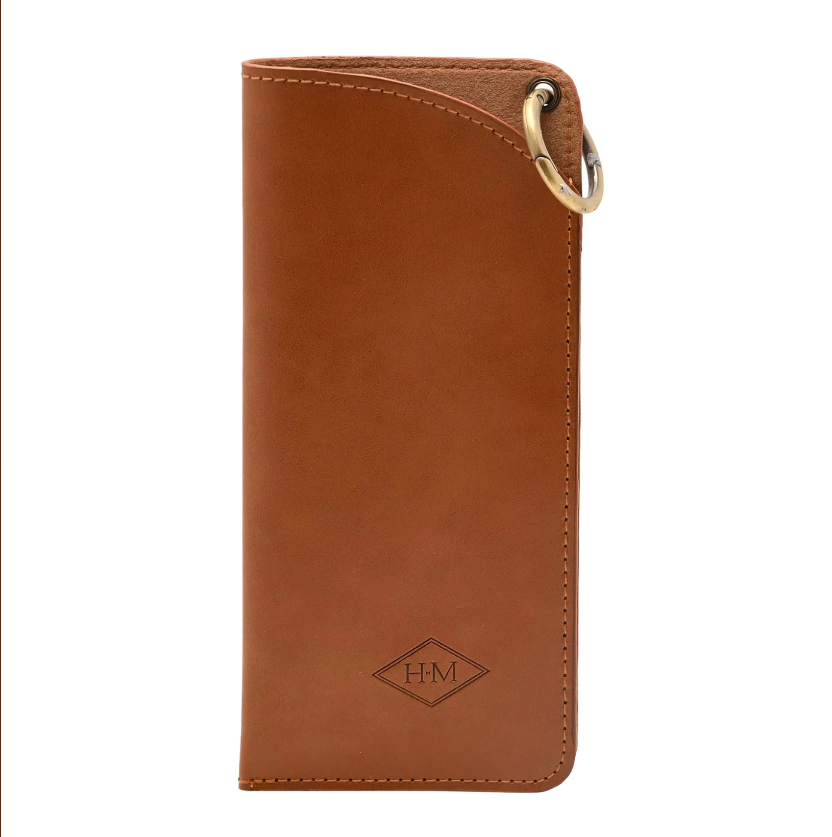 Harvey Makin Glasses Case with Carabiner Clip – Tan