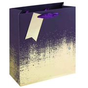 Purple Gold Distressed Gift Bag