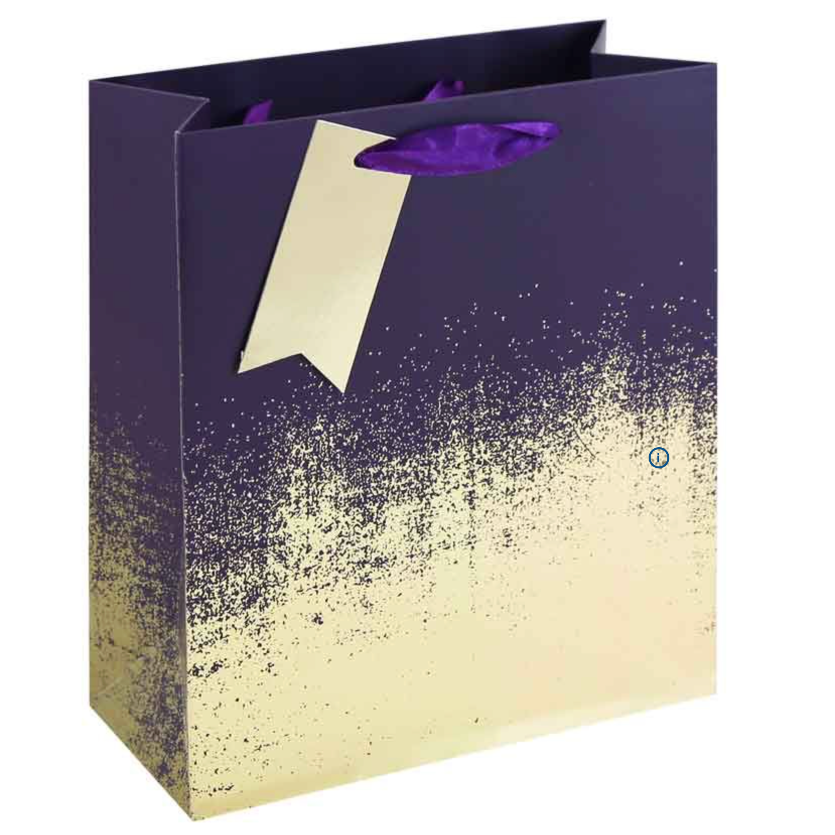 Purple Gold Distressed Gift Bag
