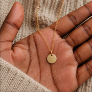 Small Round Necklace – Gold Plated Brass Pendant Jewellery