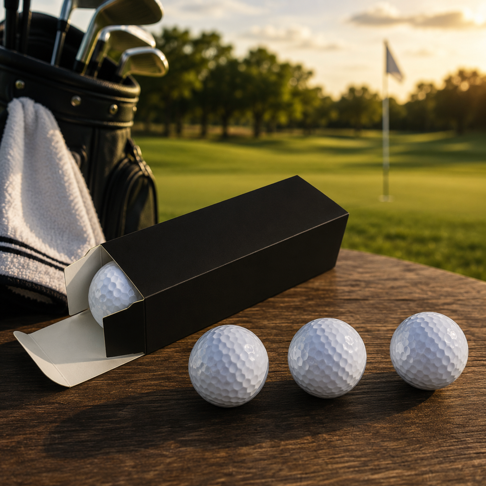 ODDER - 2 Layers White Golf Ball (Set of 3 with Box)