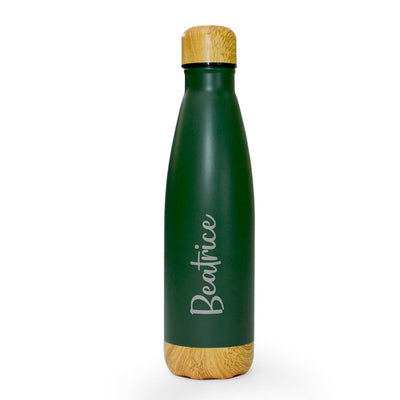 Bamboo Finish Water Bottle