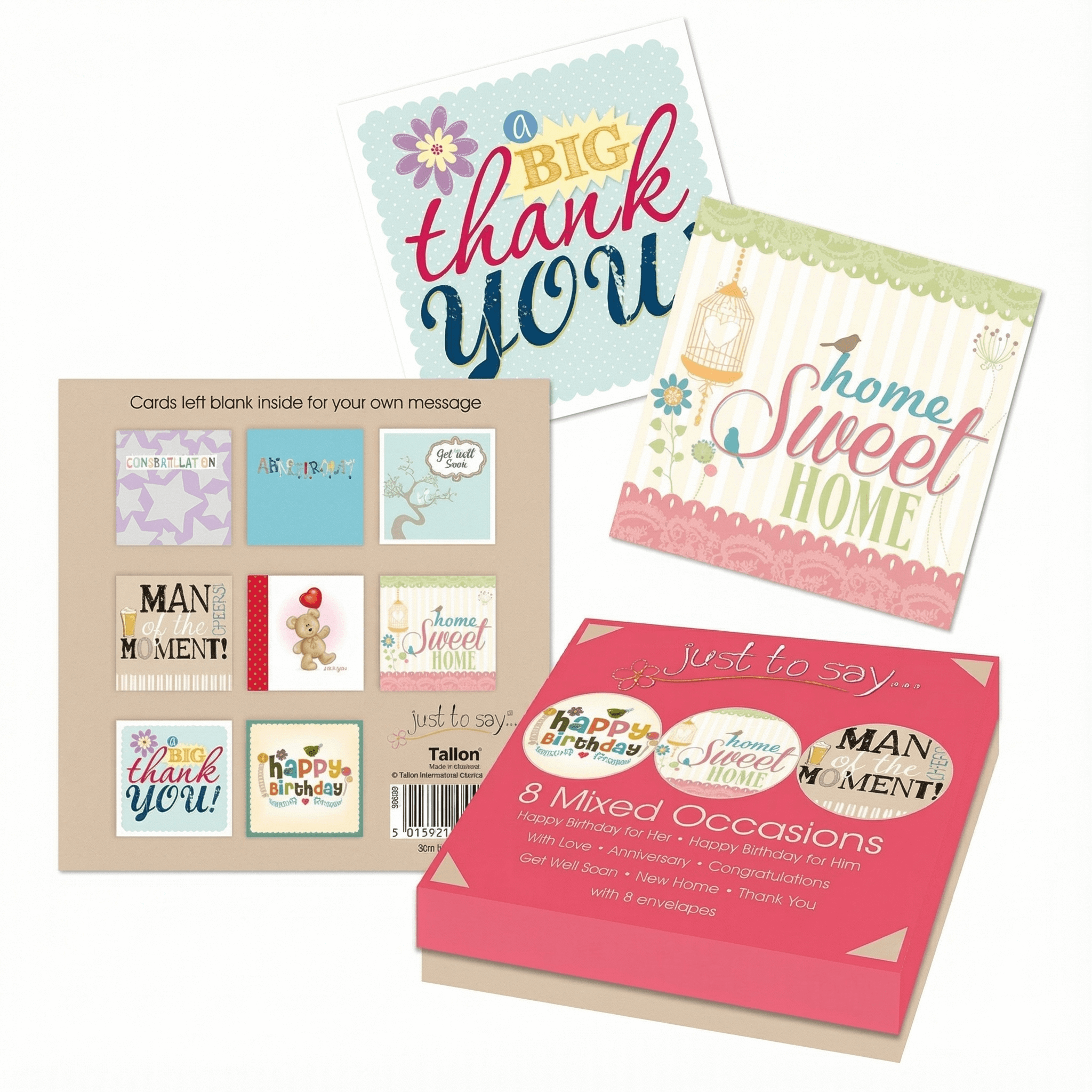 Mixed-Occasions Card Box – Assorted Greeting Cards (Blank Inside)