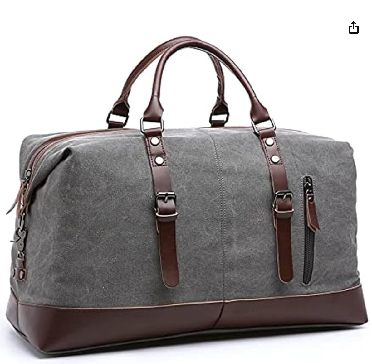 Canvas Travel Duffel Bag - Weekend & Gym Overnight Bag with Adjustable Shoulder Strap - 54 × 33 cm