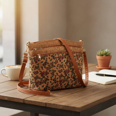 Retro PU Leather Crossbody Handbag – 26 × 19 × 11 cm Vintage Structured Bag