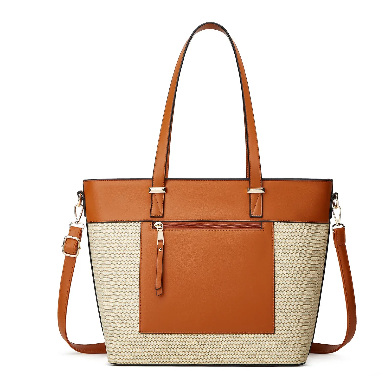 Savannah Elegance 3-Piece Straw Handbag Set