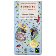 Organic & Vegan Friendly 60% dark chocolate bar with coconut flakes 80g