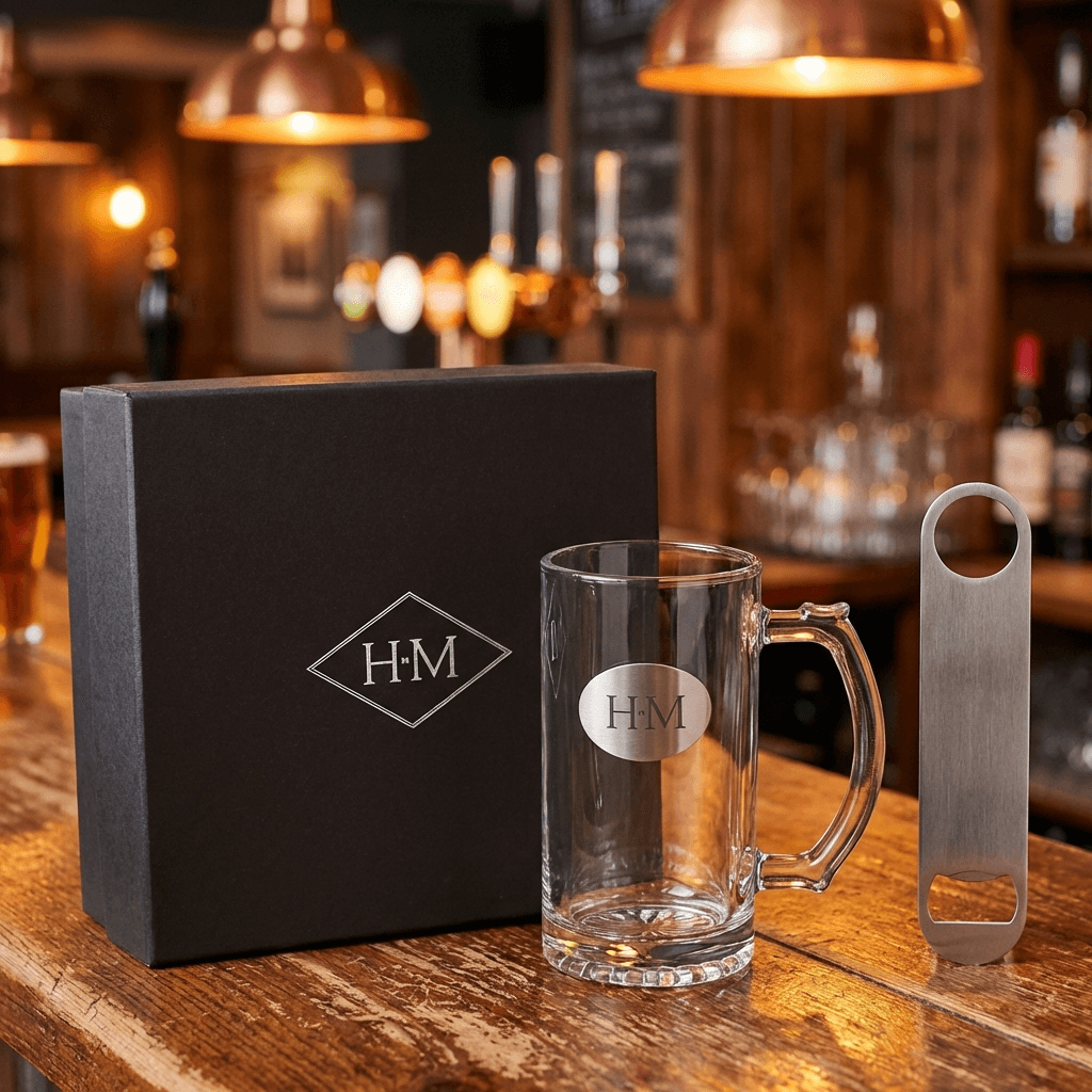 Harvey Makin Beer Tankard and Bottle Opener Set – Clear