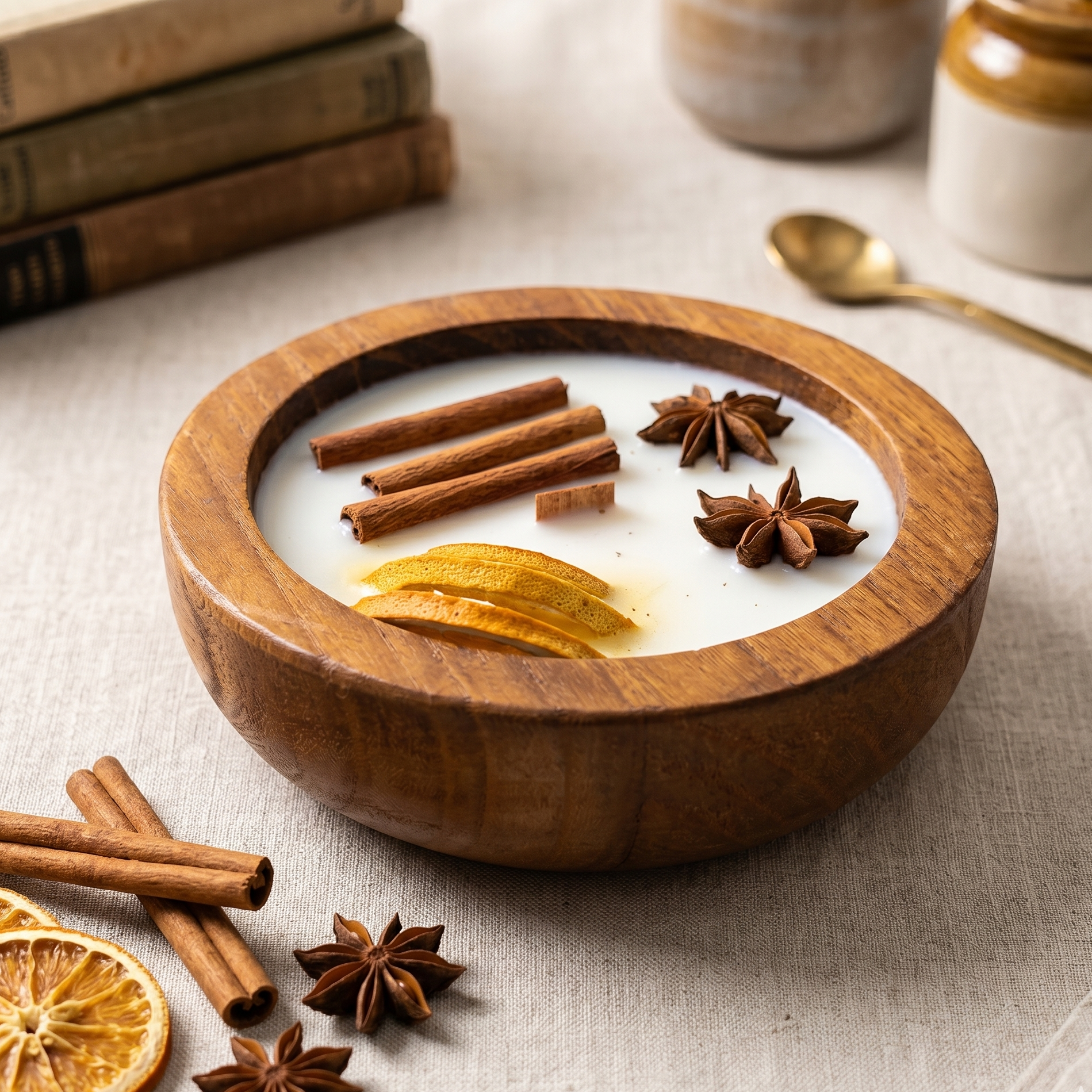 Handcrafted Wooden Soy Wax Scented Candle – 220g Natural Luxury Candle