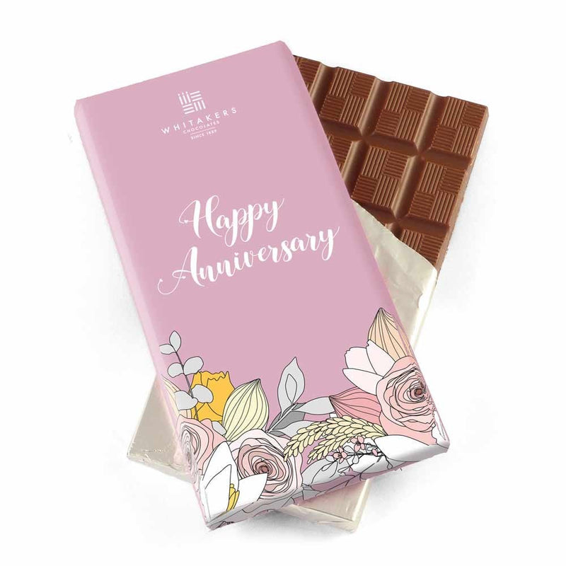 Happy Anniversary Milk Chocolate Bar by Whitakers - 90g
