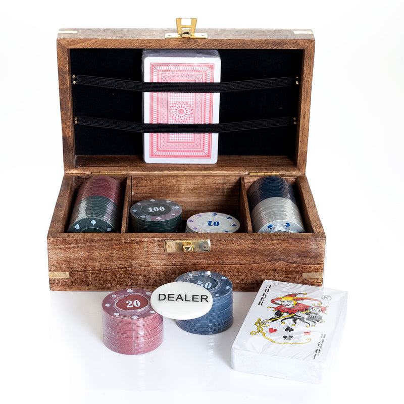 Harvey Makin Wooden Poker Set