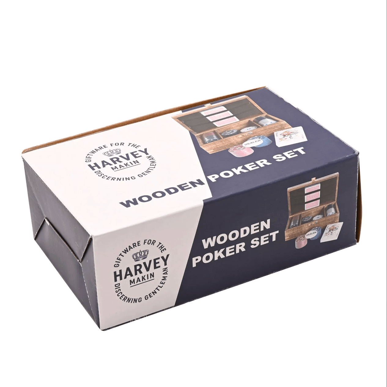 Harvey Makin Wooden Poker Night Gift Set