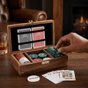 Harvey Makin Wooden Poker Night Gift Set