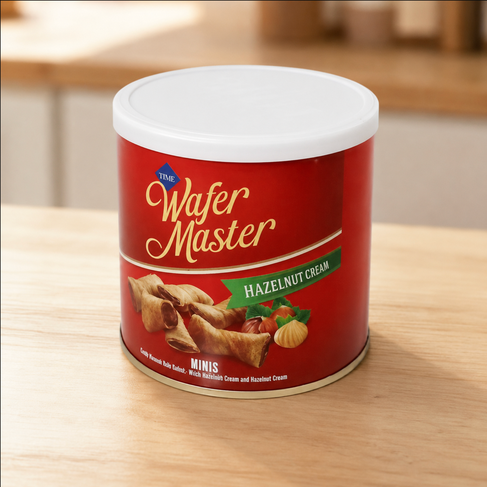 Wafer Master Minis Hazelnut Cream Tin – 120g