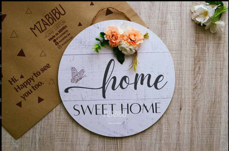 Wooden Home Sweet Home Wall Plaque