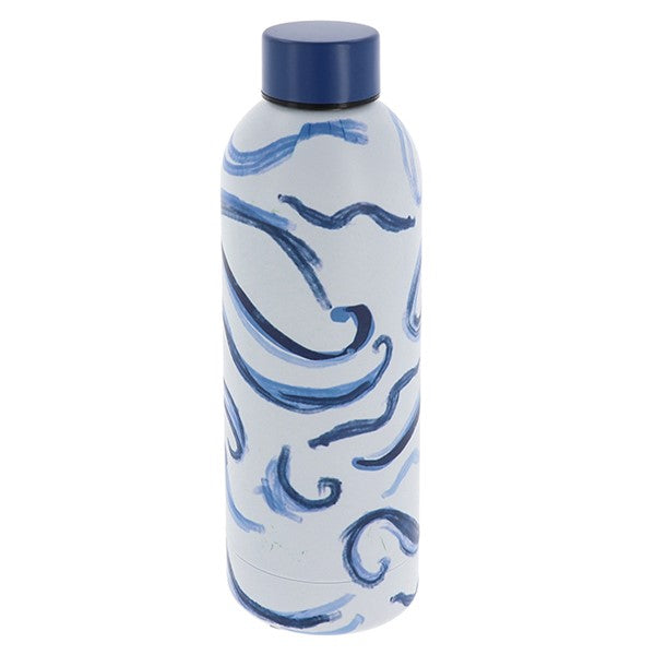 Blue Print Pattern Water Bottle