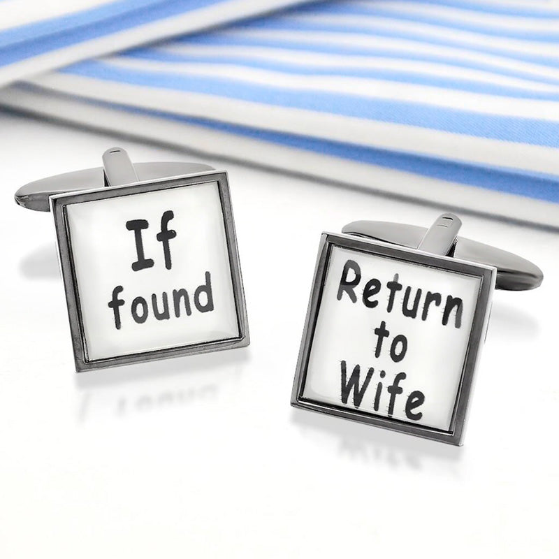 If Found Return To Wife Cufflinks