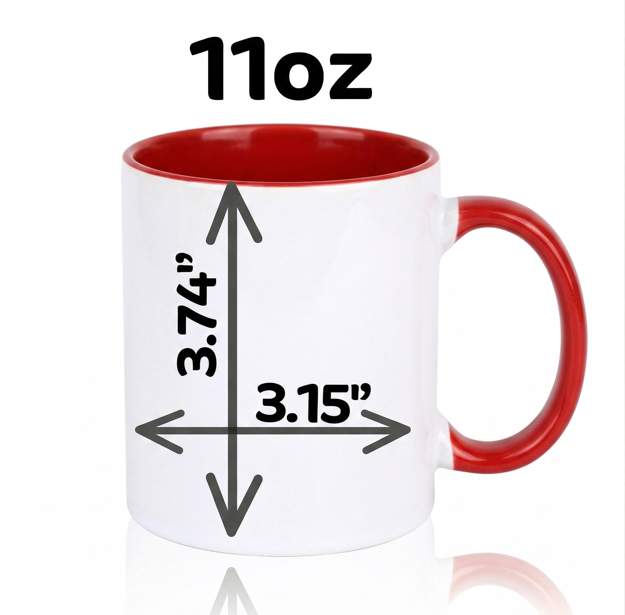 I Woof You to the Moon and Back Mug – 11 oz Inner Colour Ceramic Mug (Red)