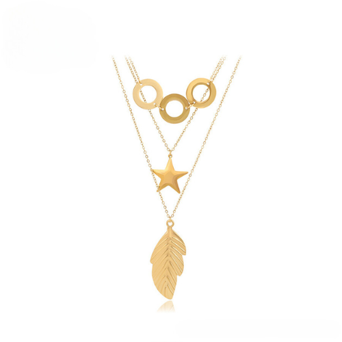 3-in-1 Star Leaf Necklace